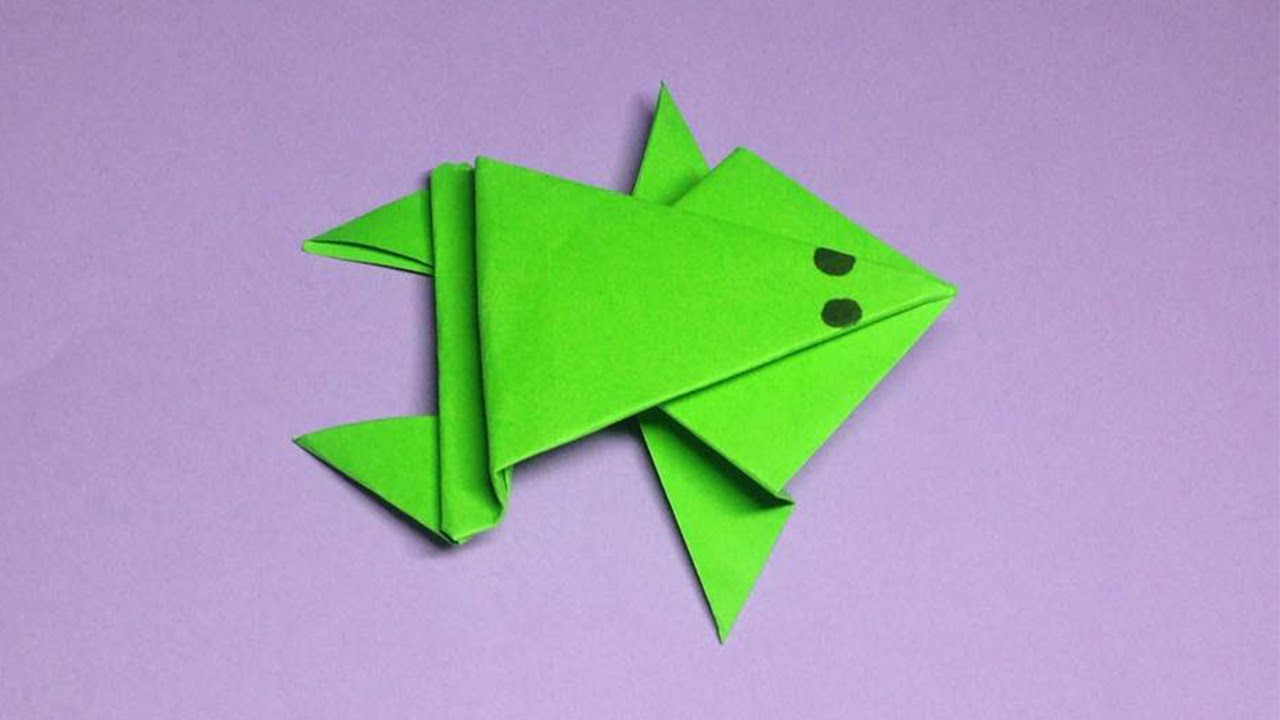 Paper Crafts Instructions Easy Tutorial Make A Paper Frog Origami Frogs