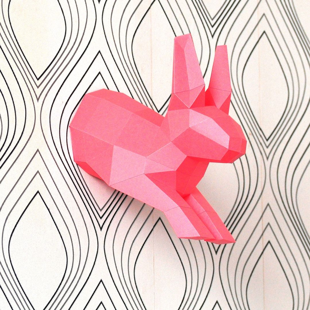 Easter Bunny Paper Crafts Diy Papercraft Bunny Papercraft Trophy Rabbit ...