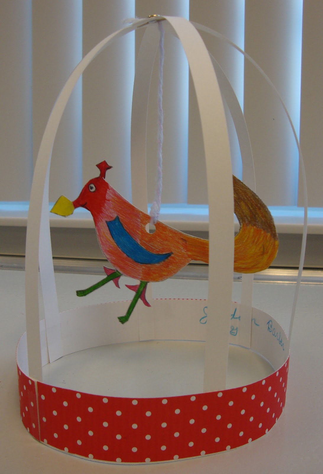 Paper Bird Cage Craft Art Paper Scissors Glue Bird Cage Sculptures