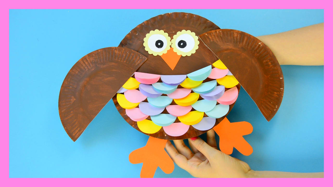 Paper Plate Bird Craft Colorful Paper Plate Owl Craft Idea Easy Peasy ...